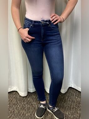 KanCan Dark Indigo High-Rise Skinny Jeans - Blue